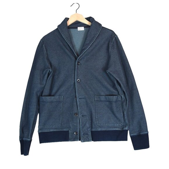 Club Monaco Men’s Blue Knit Shawl Collar Cardigan Jacket Size M - Picture 1 of 8